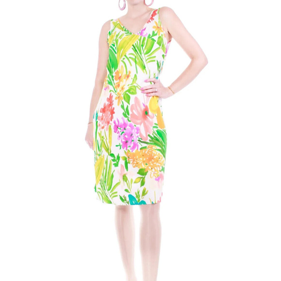 Hula Moon Jams World Dress Sundress Floral Sleeveless Scoop Neck Summer … - Picture 1 of 7